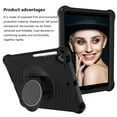 thumbnail image 2 of Silicone Case for Apple iPad 10.2" (9th/8th/7th Generation) & iPad Air 10.5-Inch (3rd Generation) & iPad Pro 10.5" Tablet - Shockproof Protective Stand Cover with Hand Holder /Shoulder Strap (Black), 2 of 6