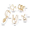 thumbnail image 2 of 10PCS Creative Cartilage Ear Clips No Ear Hole Ear Jewelries (Golden+Silver), 2 of 8