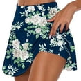 thumbnail image 2 of QATAINLAV Sport Yoga Skorts Women's Trendy Floral Print Tennis Skirts Casual Stretchy High Waist Running Shorts Skirt Prime Sales Navy XL, 2 of 6