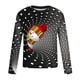 thumbnail image 5 of Blusas y camisas de manga larga con cuello redondo para hombre, estilo casual, cuello redondo, manga larga, camiseta estampada de Halloween, blusa de poliéster para hombre., 5 of 5