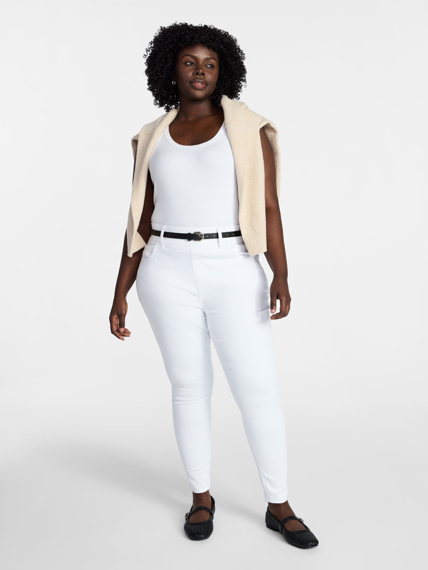 Terra & Sky Women's Plus Size Pull On High Rise Skinny Jeggings, 28" Inseam, Sizes 0X-4X