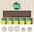 thumbnail image 5 of 125 Platos Redondos 100%  Compostable  22.5 cm / 9 x 9 Pulgadas Color Blanco Berry Green PLR9B, 5 of 5