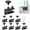 Black 8 Sets, variant on AISUO 4 Sets Window Locks, Adjustable Aluminum Security Stopper, Drill-Free Sliding Window Locks for Horizontal & Vertical Home Apartment Windows