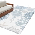 thumbnail image 2 of Blue Sea Turtle Area Rugs 2.7x5 for Living Room, Coastal Coral Summer Beach Nautical Non Slip Washable Rug Runner, Low Pile Indoor Floor Carpet Mat Bathroom Rugs for Bedroom, Kids Room, 2 of 9