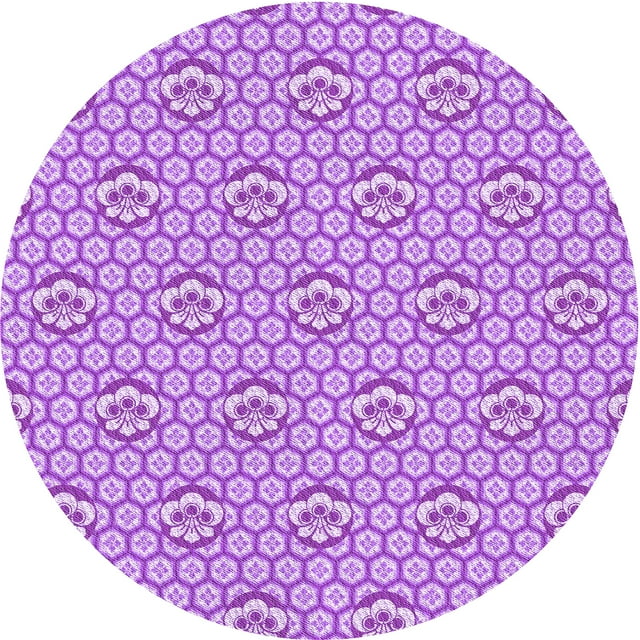 Ahgly Company Machine Washable Indoor Square Transitional Blossom Pink Area Rugs, 3' Square