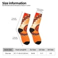 thumbnail image 2 of KLL Orange Rotating Print Cool Socks Men's Women's Crew Socks Funny Crazy Novelty Stockings, 2 of 6