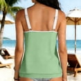 thumbnail image 3 of Hauts de Tankini pour Femmes Col Rond Sans Manches Poitrine Froncée Couleur Unie Hauts de Maillot de Bain Plage Piscine Doux Séchage Rapide Coupe Décontractée Hauts de Maillot, 3 of 8