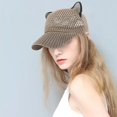 thumbnail image 4 of Cute Polyester Mesh Knitted Baseball Cap Breathable Sun Hat, 4 of 6