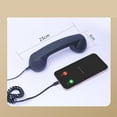 thumbnail image 6 of Retro Phone Handset,Wired Plug-in Vintage Phone with Microphone, Anti-radiation, Wired Phone Accessory with Volume Control, Compatible with iPhone and Android Phones, Type-C Interface, 6 of 7