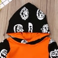 thumbnail image 4 of Newborn Baby Boys Girls Halloween Outfits Pumpkin Long Sleeve Hooded Tops and Pants Clothes Set, 4 of 6