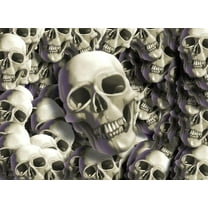 Whimsical Practicality's Collage of Skulls Edible Icing Image Cake Topper-1/4 Sheet or Larger