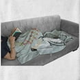 thumbnail image 6 of Bridal Shower Soft Flannel Fleece Throw Blanket, Bride in Wedding Dress Bicycle Flowers Celebration Image, Cozy Plush for Indoor and Outdoor Use, 70" x 90", Charcoal Grey Baby Blue, by Ambesonne, 6 of 6