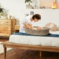 thumbnail image 3 of Baby Changing Basket - Moses Basket Changing Table Topper and Thick Foam Pad with Removable Cotton Mattress Cover, 100% Cotton Boho Nursery Decor in Coffee Color with Storage Bag, 3 of 5