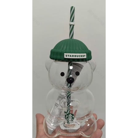 Star Bucks Bear Cup “Bearista” Glass Mug – 20 oz with Straw | For Iced & Hot Coffee | Perfect Holiday Gift