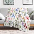 thumbnail image 5 of Watercolor Floral Bouquets Blankets Bedroom Living Room Sofa Throw Blankets for Beds, 5 of 6