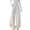 White, variant on Women's Solid Color Elastic Waist Drawstring Wide Leg Sweatpants Casual Loose Cut Ankle Strap Joggers Pants for Daily Wear and Relaxation Activities (White, M).