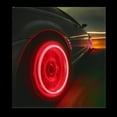 4x Red LED Tire Valve Stem Covers Caps LED NonFlashing Lights Car