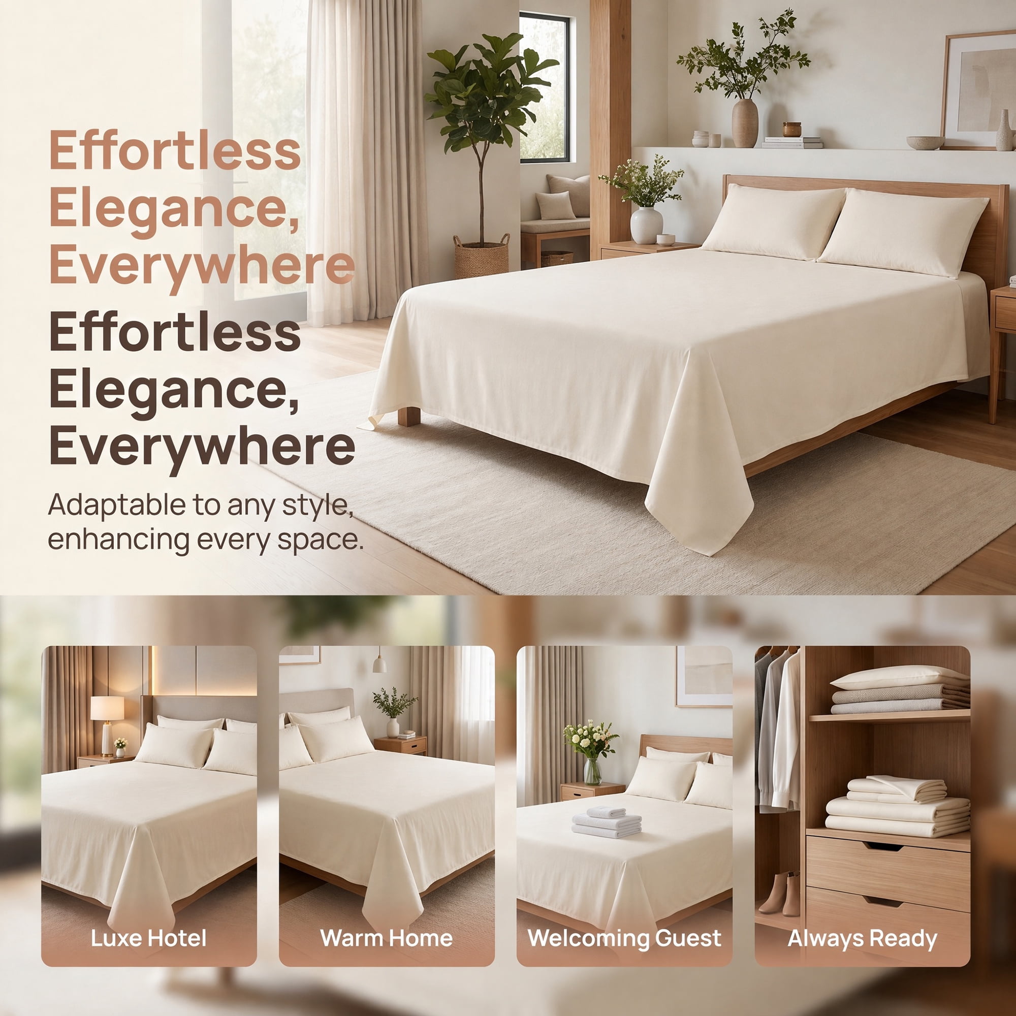 Unique Bargains Ployester Gauze Bed Breathable Flat Sheet Bedding Creamy Yellow 63"x91"