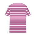 thumbnail image 5 of Yourumao Womens Plus Size Tunics Strpied Short Sleeve Tops Comfy V Neck Shirts Loose Solid Color Tshirts Summer Casual Blouses with Pocket, 5 of 6