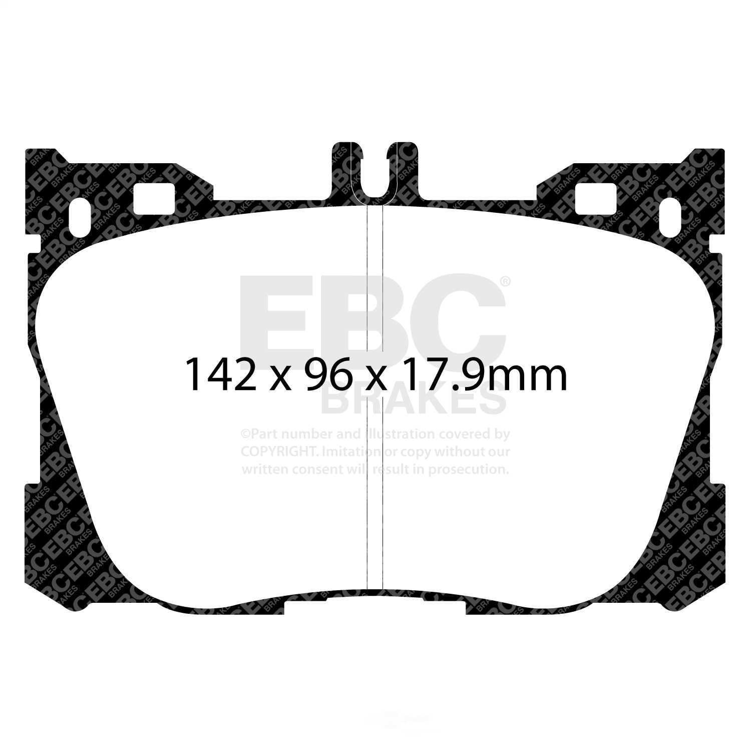 EBC Brakes Redstuff Premium Fast Street Pad For All Engine Sizes Fits select: 2017-2023 MERCEDES-BENZ E, 2016-2021 MERCEDES-BENZ C