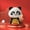 D, variant on Honeeladyy Solar Powered Nodding Panda Statue Ornament for Luck and Fortune Solar Nodding Panda Figurine Car Dashboard Animal Figurine Ornament for Table Cabinet Shelf Decoration