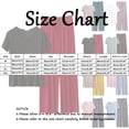 thumbnail image 3 of LIZUOJUN Modal Pajamas for Women V Neck Short Sleeve Long Pants Wide Leg Soft Stretchy Lightweight Sleepwear Loungewear 2 Piece Set Summer Spring - 2XL, 3 of 5