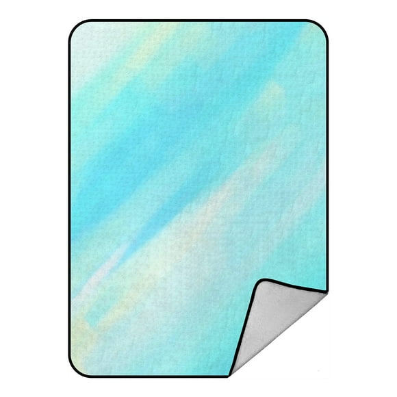 EREHome watercolor wet brush paint cold line element Throw Blanket Fleece Blankets Plush Blanket 58x80 Inch