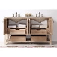 thumbnail image 6 of 60" Solid Wood Sink Vanity With Marble Top-No Faucet, White Wash, 6 of 8
