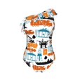 thumbnail image 4 of Yiaed Industrial Transportations Print Women One Piece Swimsuits Tummy Control One Shoulder Bathing Suits Pattern Ruffle Swimwear-XX-Large, 4 of 8