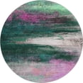 thumbnail image 2 of Addison Rugs Mayfield Premium Machine Washable Transitional Abstract Green Round Rug, 8' x 8', 2 of 6