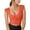 Orange, variant on Womens Longline Sports Bra Padded Yoga Workout Top Strappy Crop Tops Fitness Gym Tank Cam Womans Tops Short Sleeve Blouses for Women Summer Shirts for Women 2025