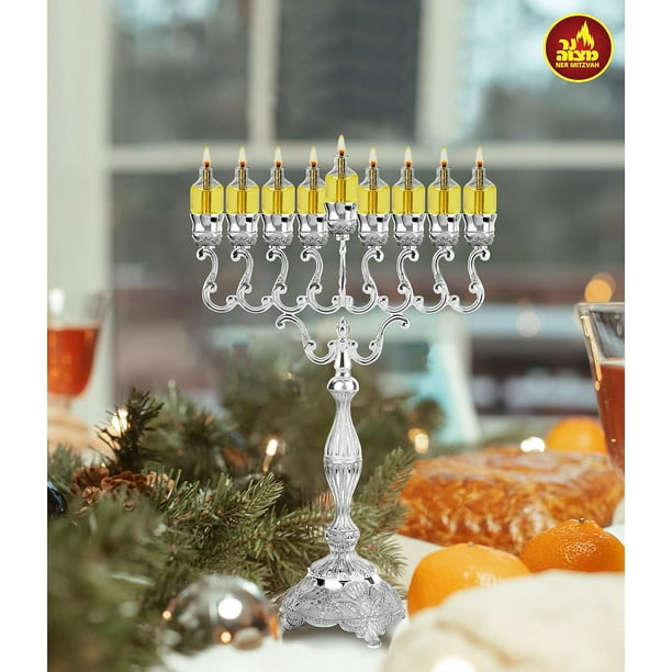 Pre Filled Hanukkah Menorah Oil Cups - Olive Oil Menorah Cups with