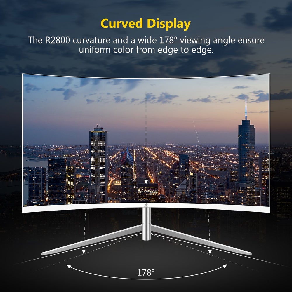 Z-Edge U24C 24-inch Curved Monitor Full HD LED Monitor 1920x1080 75Hz 5ms VGA+HDMI Port Dual Speaker - image 5 of 8