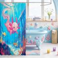 thumbnail image 3 of Manfei Sealife Animal Axolotl Shower Curtain 72Wx84L,Cute Salamander Pattern Bathroom Shower Curtain, 3 of 5