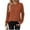 Caramel Orange, variant on Long Sleeve Shirts for Women Fall Sweaters Fashion Color Block Crew Neck Pullover Tops 2026 Winter Lightweight Women's Sweaters