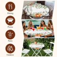 thumbnail image 7 of Thanksgiving Round Tablecloth, Fitted Table Cover with Elastic for 55"-60" Round Tables, Fall Sage Green White Pumpkin Maple Leaf Table Cloth Outdoor Indoor Dinning Party Waterproof Tablecloths, 7 of 7