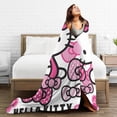 thumbnail image 4 of Hello Kitty Throw Blanket, Cozy Flannel Blankets For Boys Girls, Super Soft Warm Blanket For Couch Sofa Bed, 4 of 9