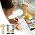 thumbnail image 1 of Mush Room Knit Patch With Large Eye Needles 10 Color Threads For DIY Weaving Darning For Beginners Mending Jeans Socks, 1 of 8