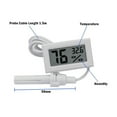 thumbnail image 2 of Luckyn Embedded LCD Digital Thermometer Temperature Hygrometer Humidity With Battery for Incubators, Brooders, Reptile Tank, Aquarium, Fish Tank,White, 2 of 10