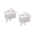 thumbnail image 1 of Interruptor de palanca Mini Boat Rocker Blanco para barco marino ON/OFF AC 250V/6A 125V/10A, 2 piezas, 1 of 4