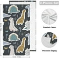 thumbnail image 2 of Coolnut Dinosaur Soft Hand Towels, 2 PcsAbsorbent Bath Towel Decorative Fingertip Towels for Bathroom Gym Spa Hotel Beach Swimming Pool,14.4"x 28.3", 2 of 6
