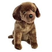 Auswella Plush 15" Chocolate Labrador Retreiver- Plush Stuffed Animals Dog