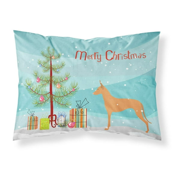 Pharaoh Hound Merry Christmas Tree Fabric Standard Pillowcase