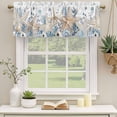 thumbnail image 2 of 2 Pack Blue Beige Coastal Valances for Windows Bedroom Living Room Window Treatments, Beach Starfish Summer Eucalyptus Rod Pocket Valance Drapes Short Kitchen Curtains Over Sink 42"x12", 2 of 8