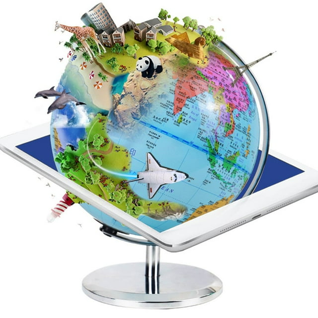 3 en 1 Globe Intelligent AR Réalité Augmentée Interactif pour Explorer Globe AR Illuminé pour Apprentissage des Enfants
