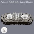 thumbnail image 4 of Handmade Turkish Coffee Cup Set of 2 with Glasses, Saucers, Cup Holders, Candy Bowl and Tray | Espresso Mugs for Authentic Turkish, Greek and Arabic Coffee Experience, Silver, 2.9 oz, 4 of 4