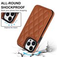 thumbnail image 3 of Jiahe Cover for iPhone 12 Pro Max, Luxury Flip Folio Leather Wallet Case,RFID Blocking Material Shockproof Magnetic Clasp Card Slot Stand Case Cover, brown, 3 of 8