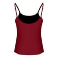 thumbnail image 4 of WCMZJ Women Cami Square Neck Sexy Tank Top Sleeveless Y2K Going Out Camisoles Strap Basic Tops Red M, 4 of 6