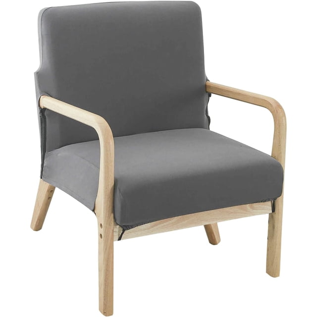 Housse de Chaise Moderne Mi-Siècle Imprimée Extensible pour Fauteuil de Lecture Housses de Chaise de Salon (Fleur)
