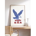 thumbnail image 4 of [UNFRAMED] Retro Made in USA Poster, 4th of July Decor, USA Flag, American Wall Art, Patriotic Eagle Print, American Independence Day Wall Art, 4 of 5